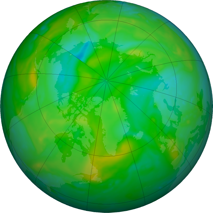 Arctic ozone map for 12 July 2021